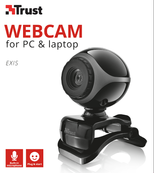 Webcam carrée Trust Best Price, EXIS, 17003, noir et argent Webcam carrée Trust Best Price, EXIS, 17003, noir et argent